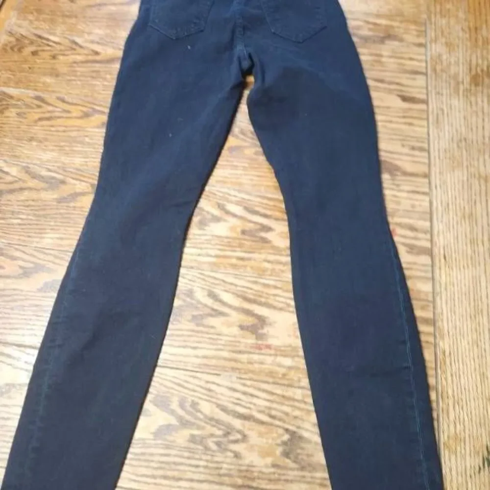 Mother Stunner Zip Two Step Fray Skinny Jean Holding Hands Dark Wash SZ 25